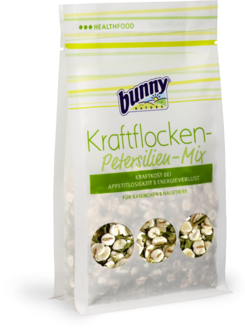 Bunny Nature Power flakes Parsley Mix - Подсилваща хранителна добавка с магданоз – микс 100 гр.