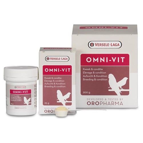 Versele - laga - Omni-Vit - комплекс от витамини, аминокиселини и микроелементи за птици за добра кондиция 25 гр.