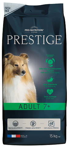 Pro Nutrition Flatazort Prestige ADULT 7+ - Пълноценна храна за кучета от всички породи на възраст над 7 години 15 кг.