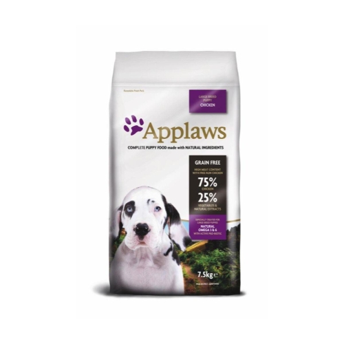 Applaws Puppy Large Chicken Grain Free - суха храна за кученца до 18месеца от едрите породи, с 75% пиле 2 кг.