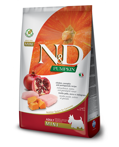 N&D Pumpkin Mini Adult Chicken & Pomegranate - 2,5 кг.