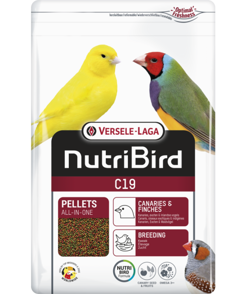 Versele - laga - Nutribird C19 breeding - Пълноценна храна за канарчета и финки в периода на развъждане 5 кг.