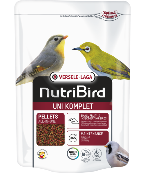 Versele - laga - Nutribird Uni komplet - пълноценна екструдирана храна за дребни насекомоядни и плодоядни птици 1 кг