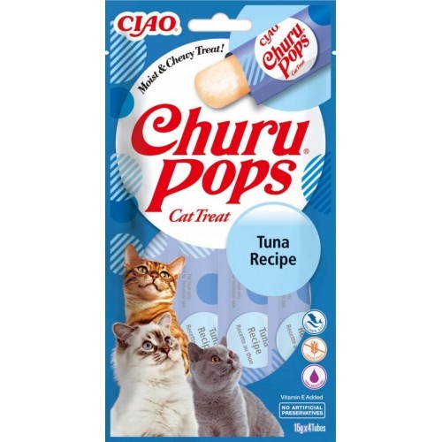 Inaba Churu Pops Tuna - Лакомство за котки финно желе с риба тон, 4 бр. в опаковка х 15 гр.