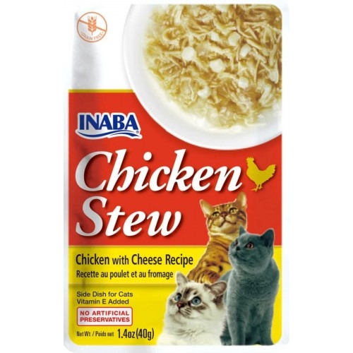 Inaba Chicken Stew - Лакомство за котки, пилешка яхния и сирене, 40 гр.