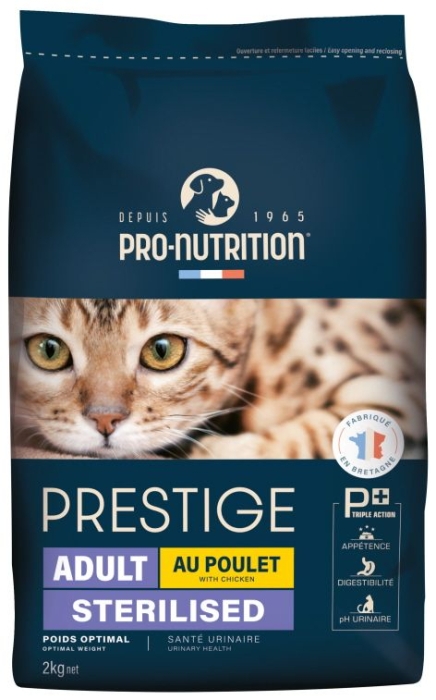 Pro-Nutrition Prestige Adult Sterilised с пиле - 10 кг.