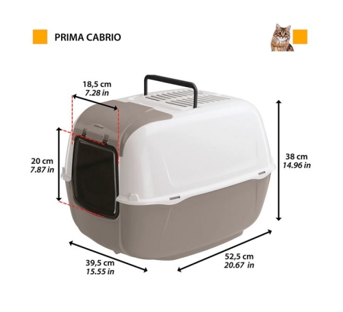 Ferplast HOME PRIMA CABRIO - Закрита котешка тоалетна