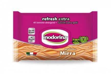 Inodorina - Refresh Extra - Мокри кърпички със смирна, 40 бр.