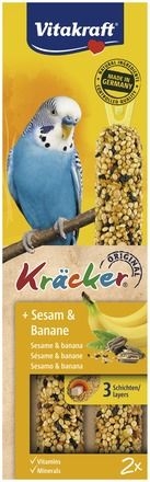 Vitakraft - Крекер за вълнисти папагали със сусам и банан, 2 бр.