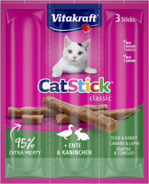 Vitakraft Cat Stick саламена пръчица с патешко и заешко 